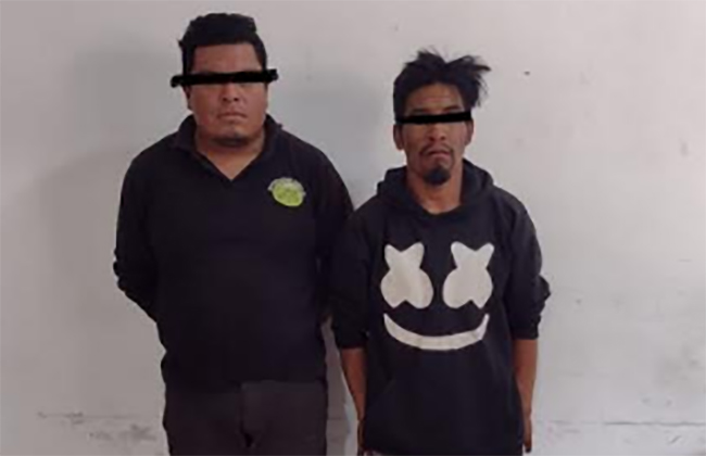 Policías de Quecholac detienen a dos huachicoleros 