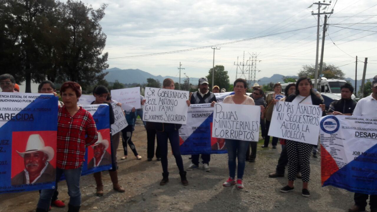 Habitantes de Huauchinango exigen a Fiscalía respuesta del paradero Job Márquez