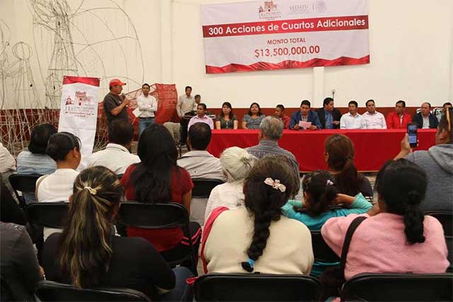 Entregará Huejotzingo 300 cuartos adicionales gestionados ante la Sedatu