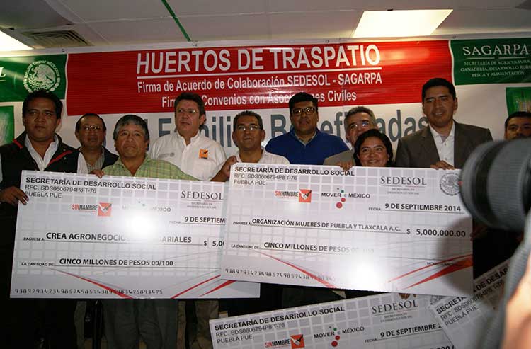 Financian Sedesol y Sagarpa huertos en 25 municipios de Puebla