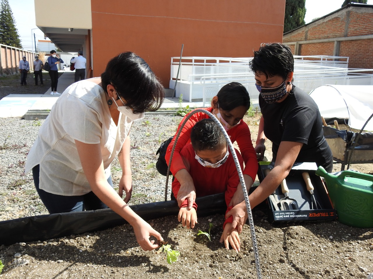 Ayuntamiento de Puebla capacita a estudiantes sobre huertos escolares