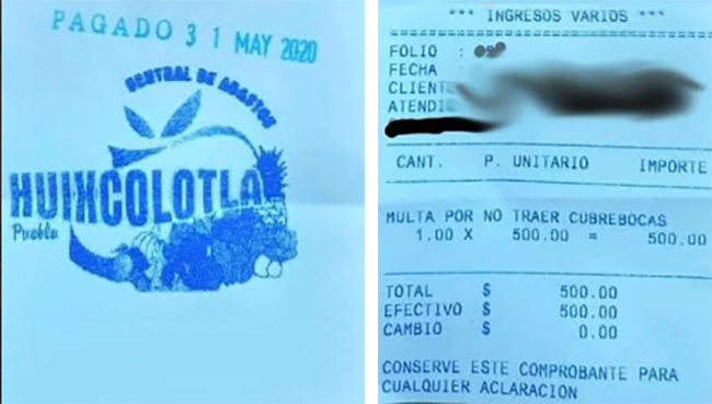 En Central de Huixcolotla multan con 500 pesos a quien no lleve cubrebocas 
