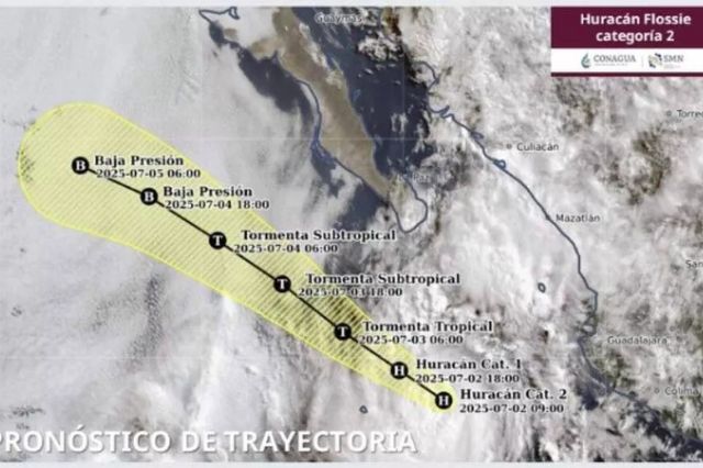 Huracán Flossie se aleja de México tras provocar lluvias y viento fuerte