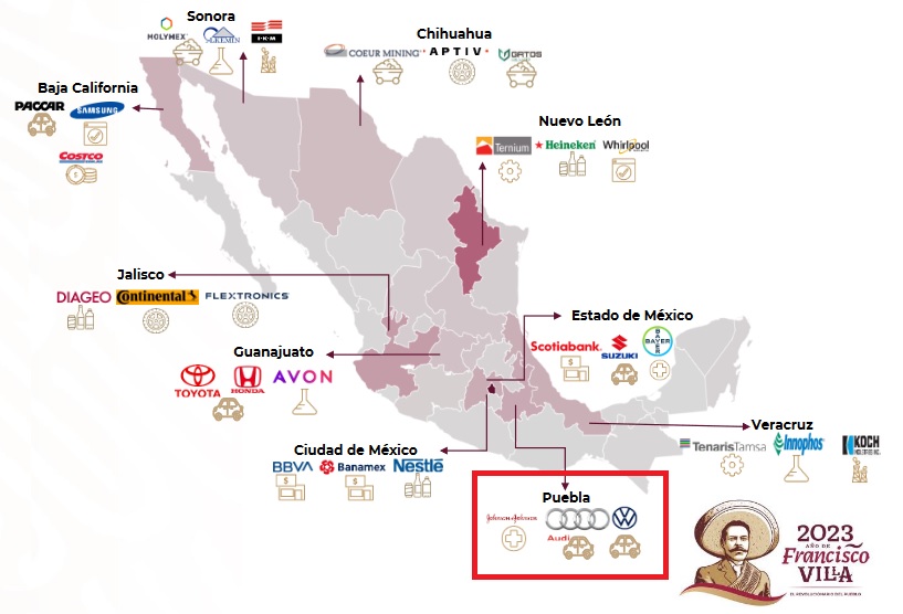 Puebla cierra primer trimestre en cuarto lugar de inversión extranjera