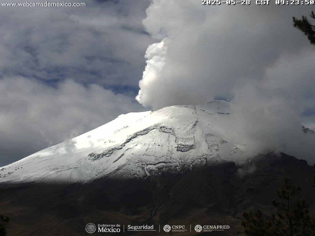 Popocatépetl, en calma con 42 exhalaciones