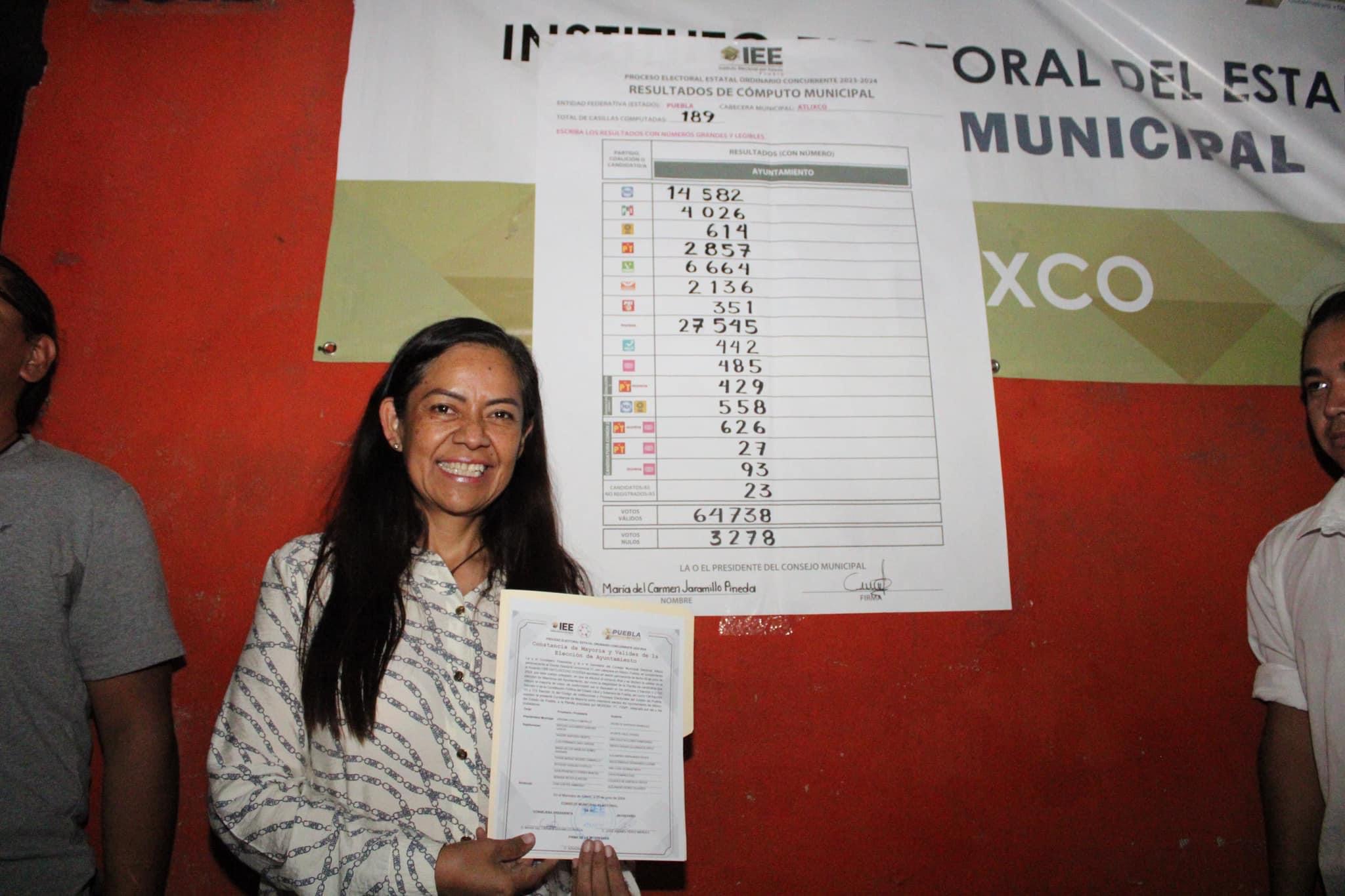 Ariadna Ayala rompe récord en Atlixco al conseguir más de 30 mil votos