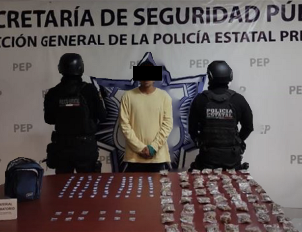 Cae menor con más de 130 dosis de droga en Atlixco