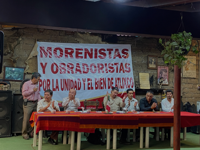 Morenistas de Atlixco piden a compañeros evitar agandalle del partido