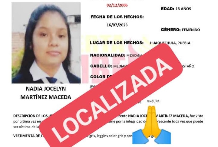 Menor desapareció durante horas en límites de Atlixco y Huaquechula