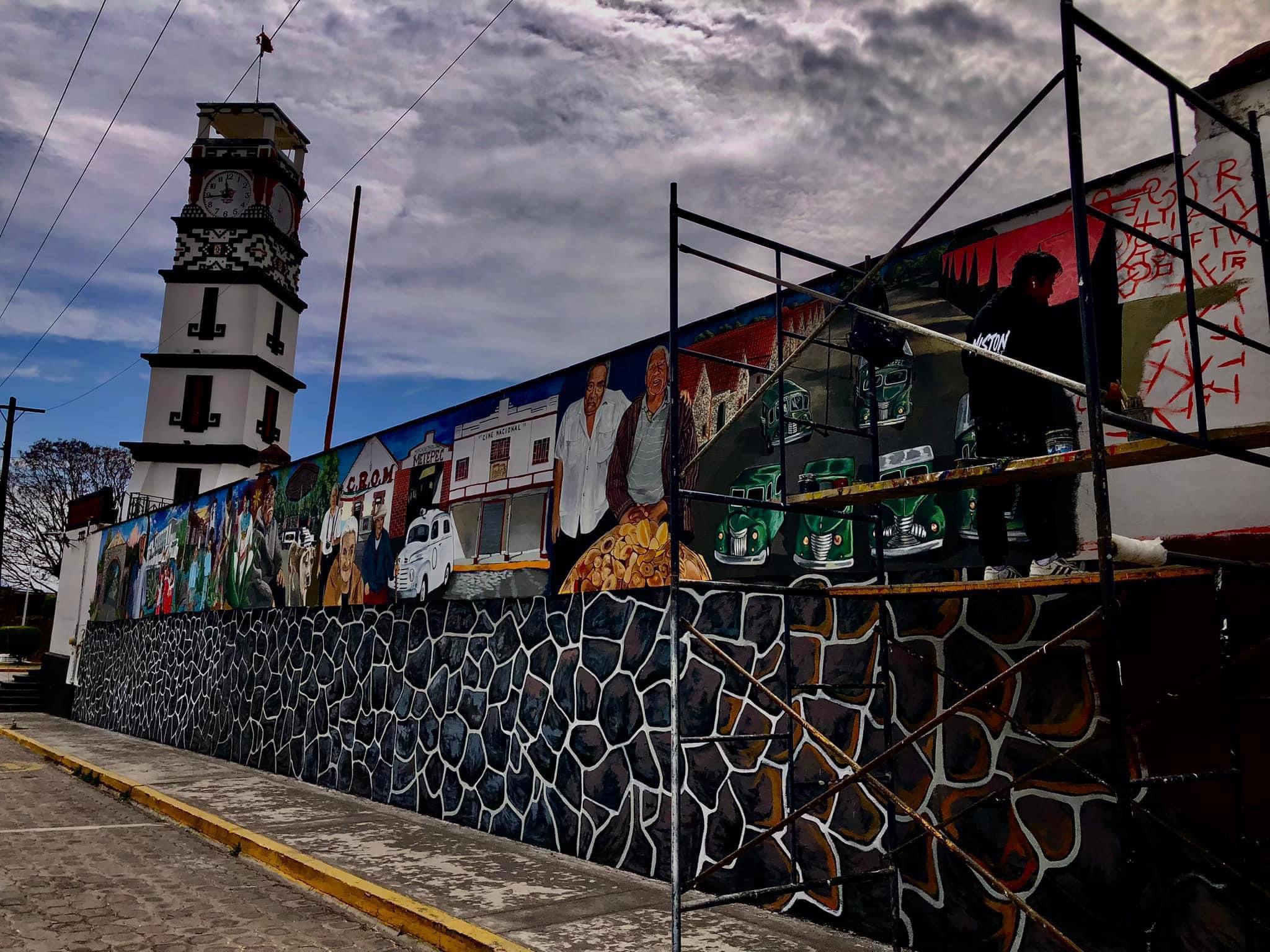 Causan controversia personajes plasmados en un mural de Atlixco