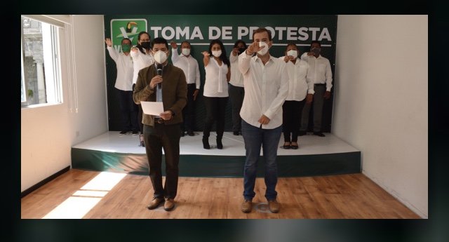 Toman protesta a integrantes de Comité de Atlixco del PVEM