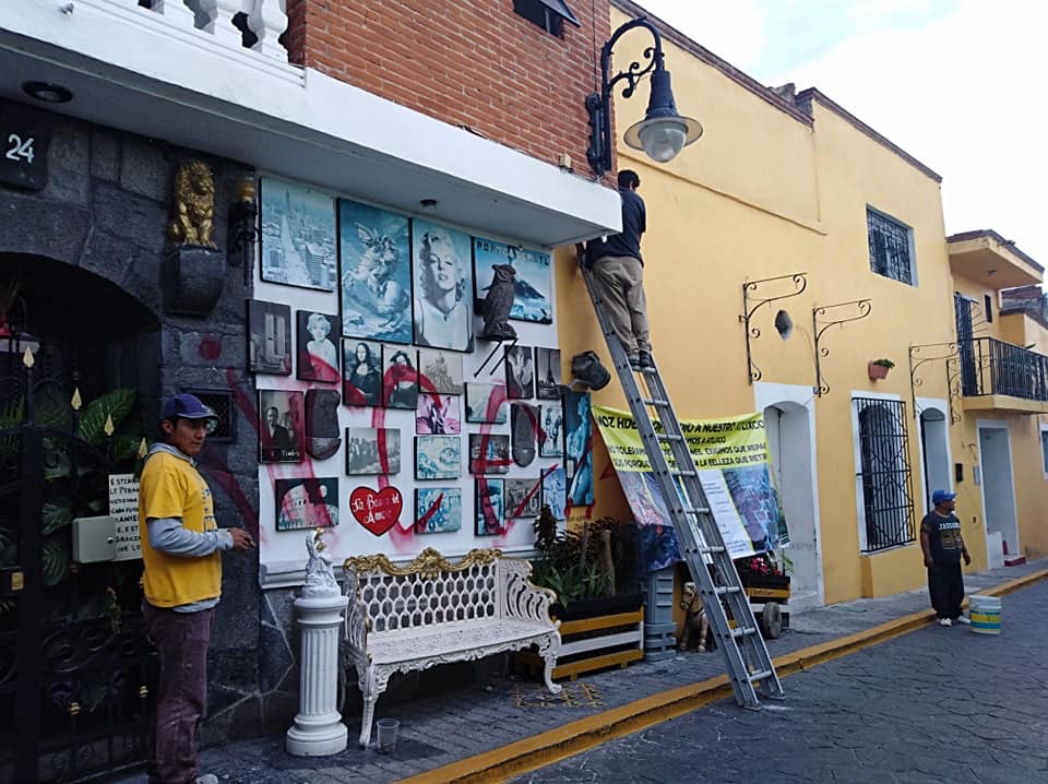 Por rayonear banca del amor, piden castigar a sujeto en Atlixco