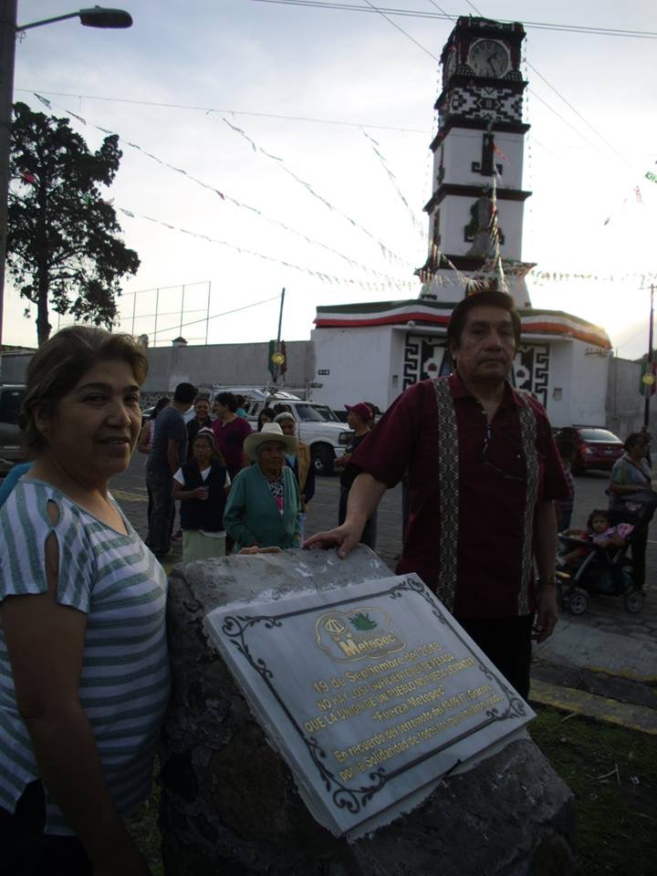 Placa recuerda solidaridad con Metepec tras el 19-S