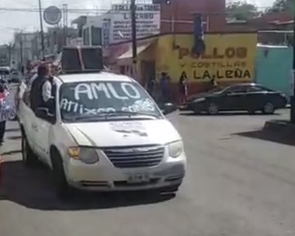 Con caravana en Atlixco celebran 2 años de triunfo de AMLO