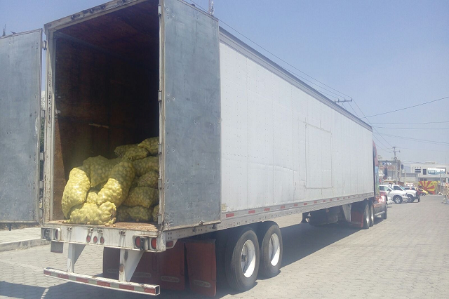 Asegura la PFP camión robado con 30 toneladas de papa