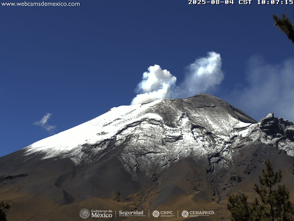 Popocatépetl registra 71 exhalaciones 