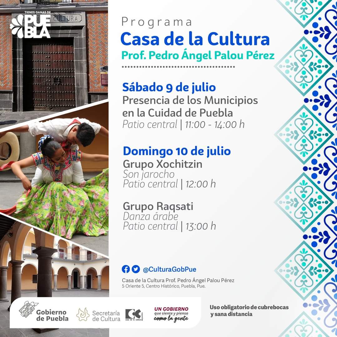 Programa Cultura música, danza y artesanías para este fin de semana