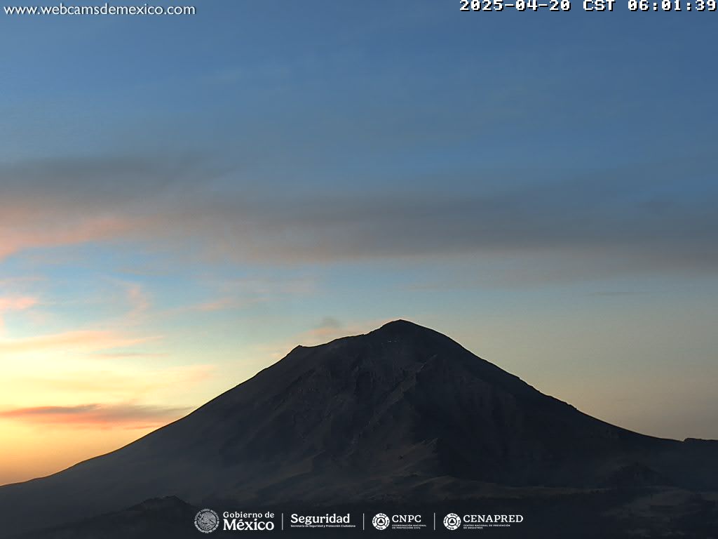 Popocatépetl, muy en calma con 11 exhalaciones en 24 horas