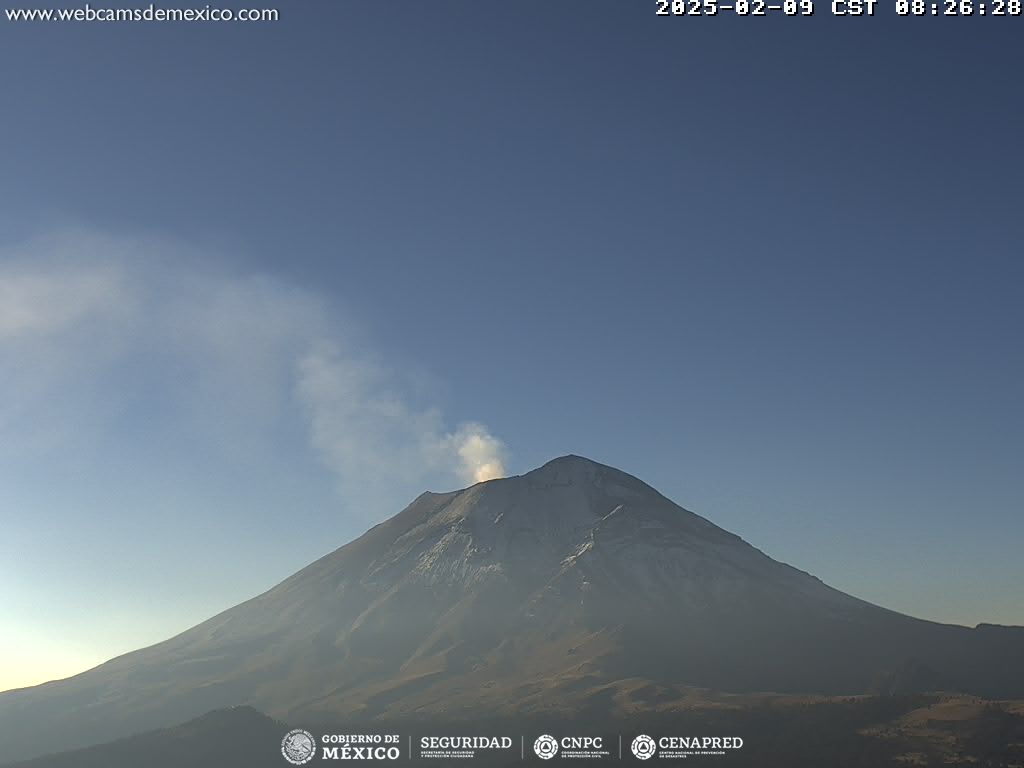Popocatépetl, en calma; registra 13 exhalaciones en 24 horas