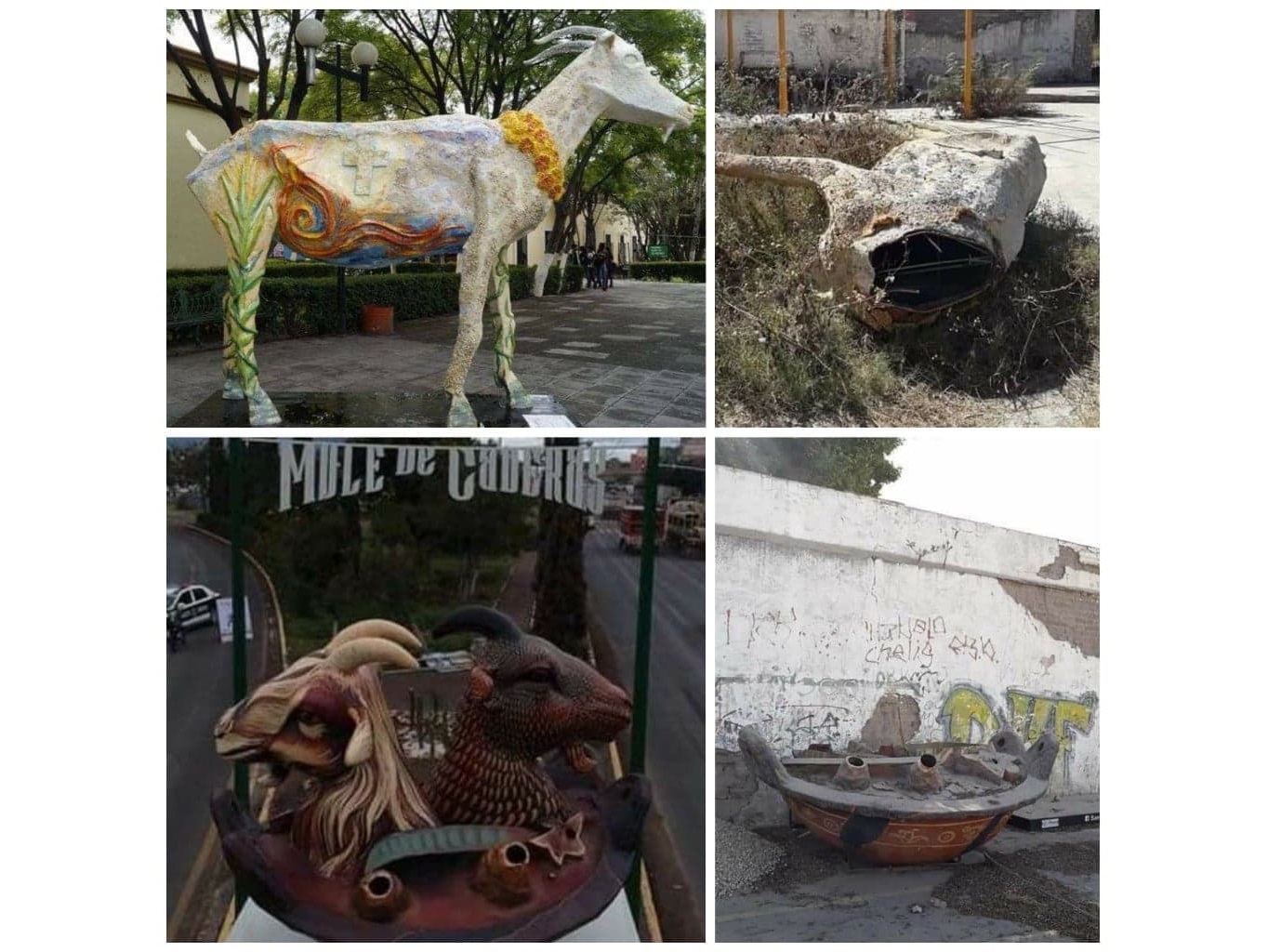 Daño a escultura de Chivo en Tehuacán fue premeditado, acusa artista