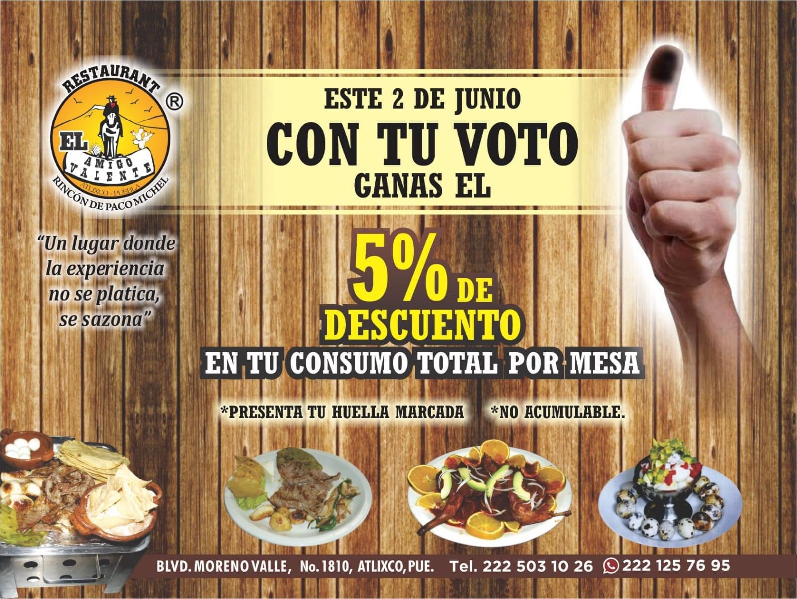 En Atlixco comercios ofrecen variedad de promociones para ir a votar