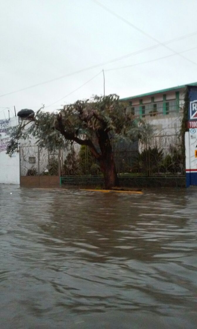 Lluvia deja daños en casas, negocios y autos en Texmelucan
