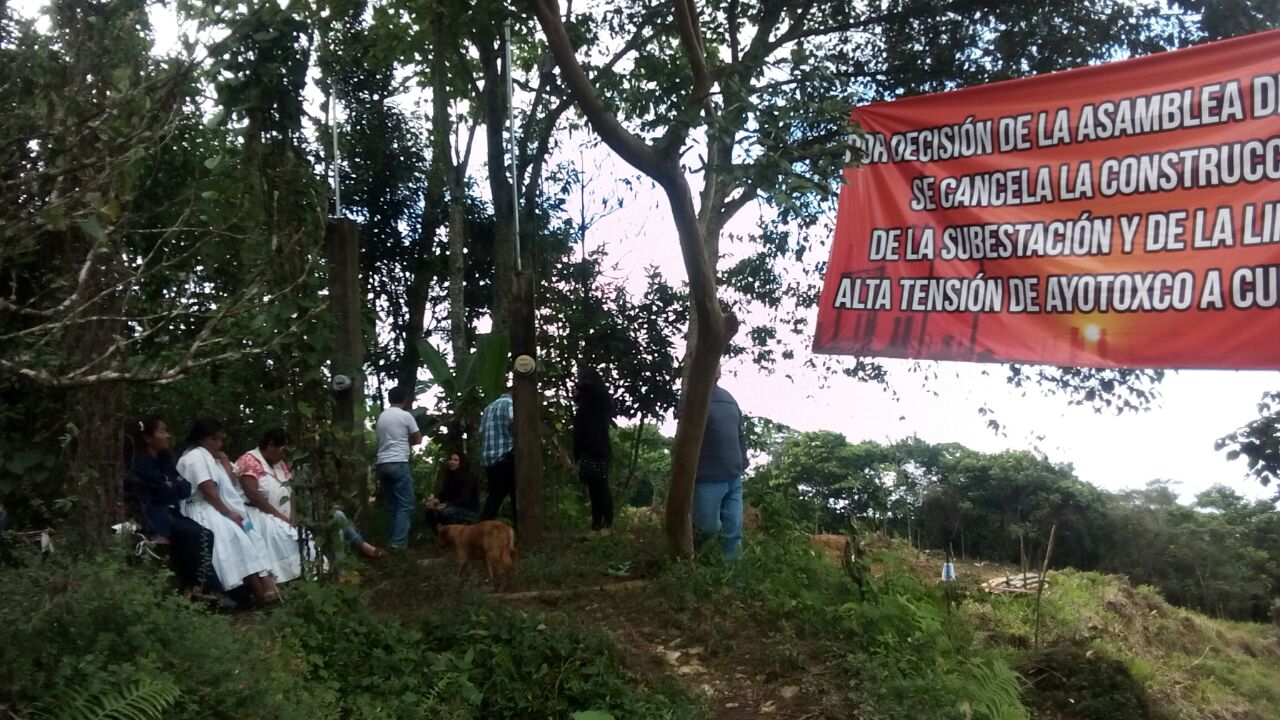 Exigen al gobierno federal cancelar subestación eléctrica en Cuetzalan
