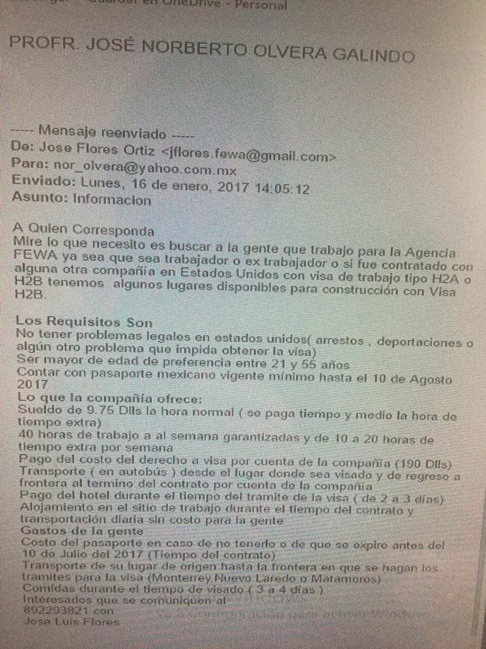 Funcionario de Chignahuapan participó en fraude de supuesto empleo en EUA