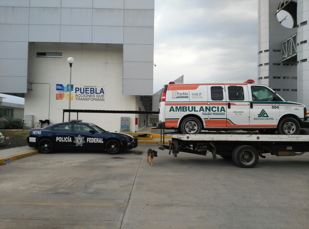 Combustible robado es transportado en ambulancia de Huixcolotla