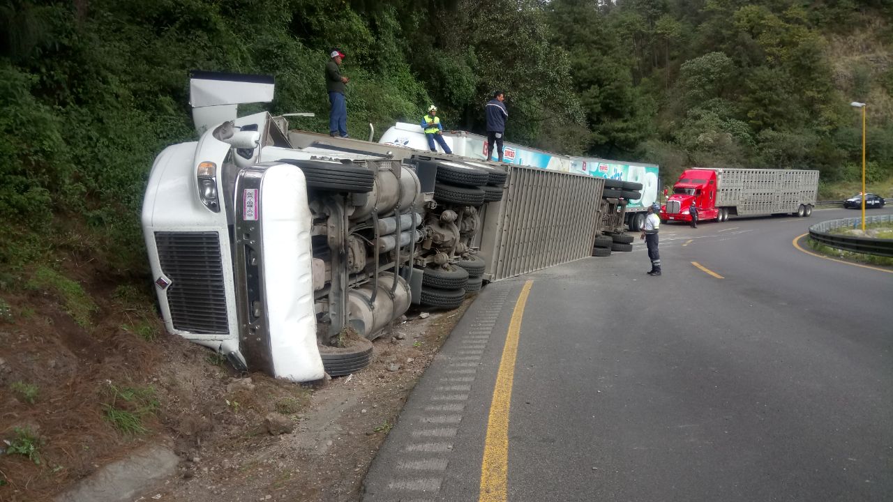 Roban y destazan reses tras volcadura en la Puebla-Orizaba