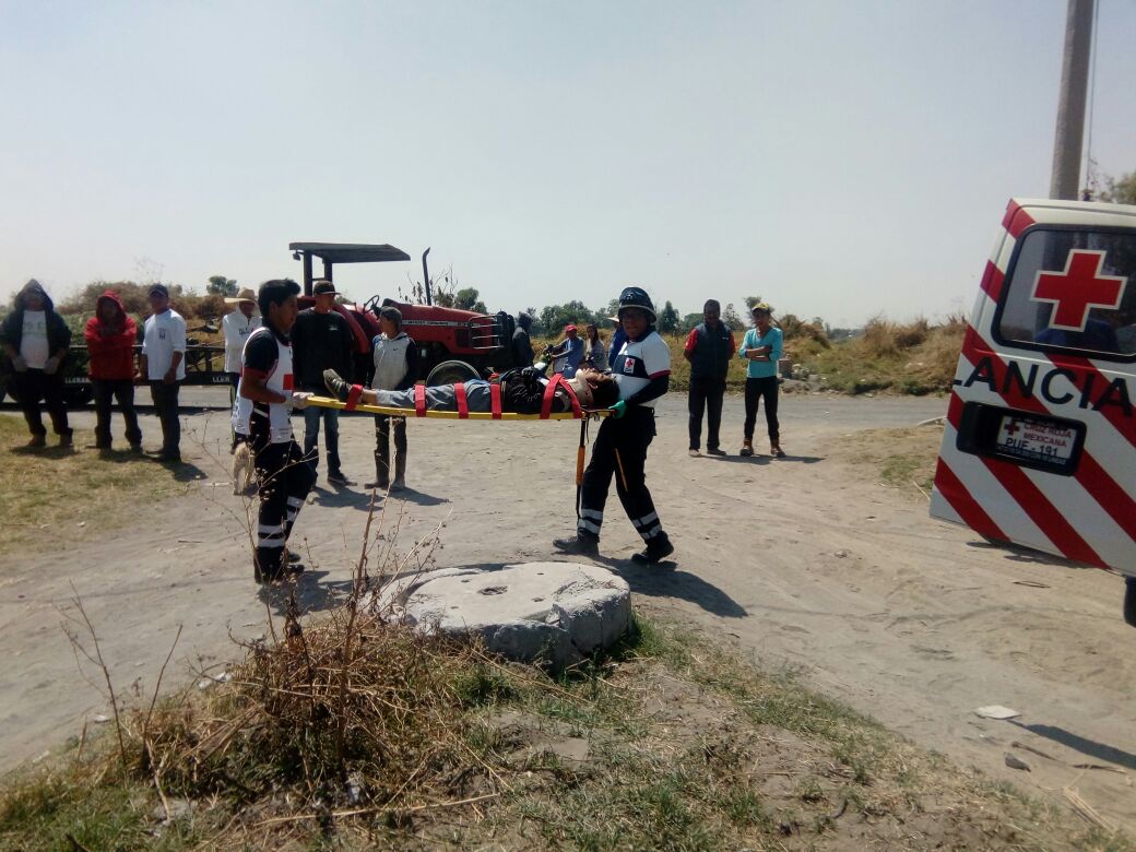 Fallece campesino tras caer de una carreta en Huejotzingo