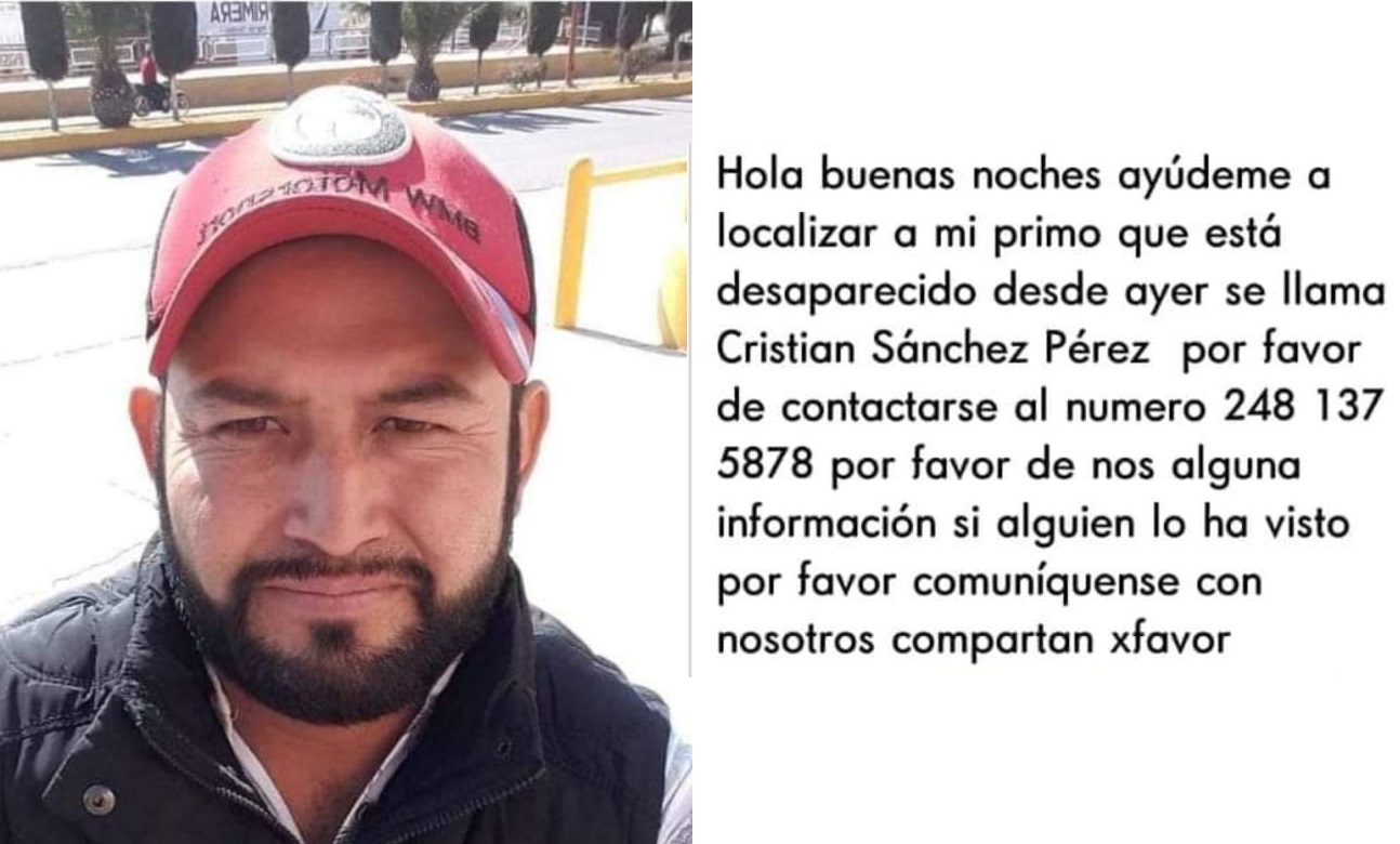 Cristian, de San Salvador El Verde, es buscado por su familia