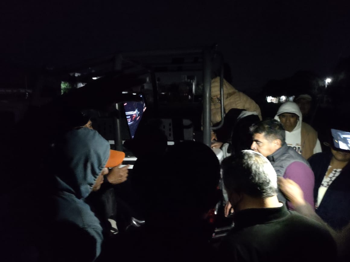 Accidente deriva en la retención de patrullas en Huejotzingo 