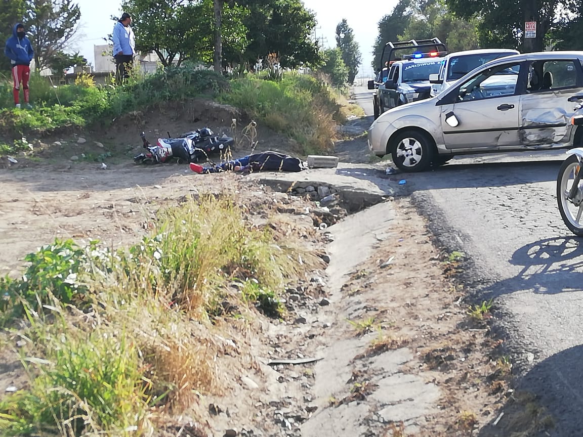 Cuerpos de emergencia en Texmelucan atienden al mes 13 accidentes de moto