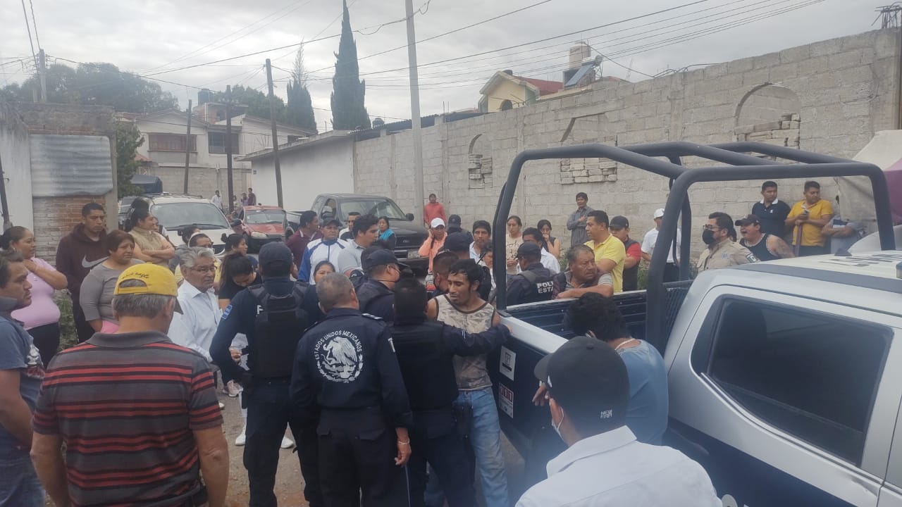 Rescatan a ladrón de ser linchado en Tlaxcala