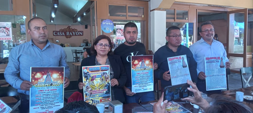 Anuncian fiesta patronal en Caltepec en honor a la virgen de La Asunción  