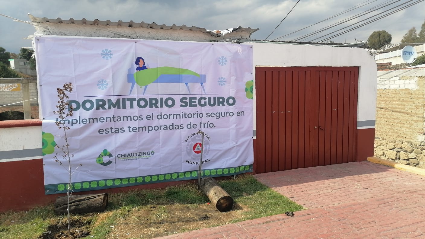 Ante fríos autoridades de Chiautzingo ponen en marcha dormitorios seguros