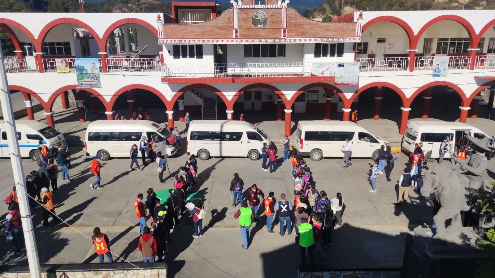 Realizan simulacro de alerta volcánica en San Nicolás de Los Ranchos