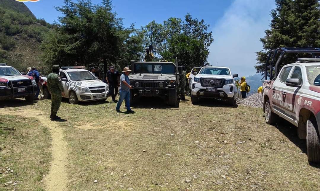 Sofocan incendio en San Juan Cuautla, Coyomeapan