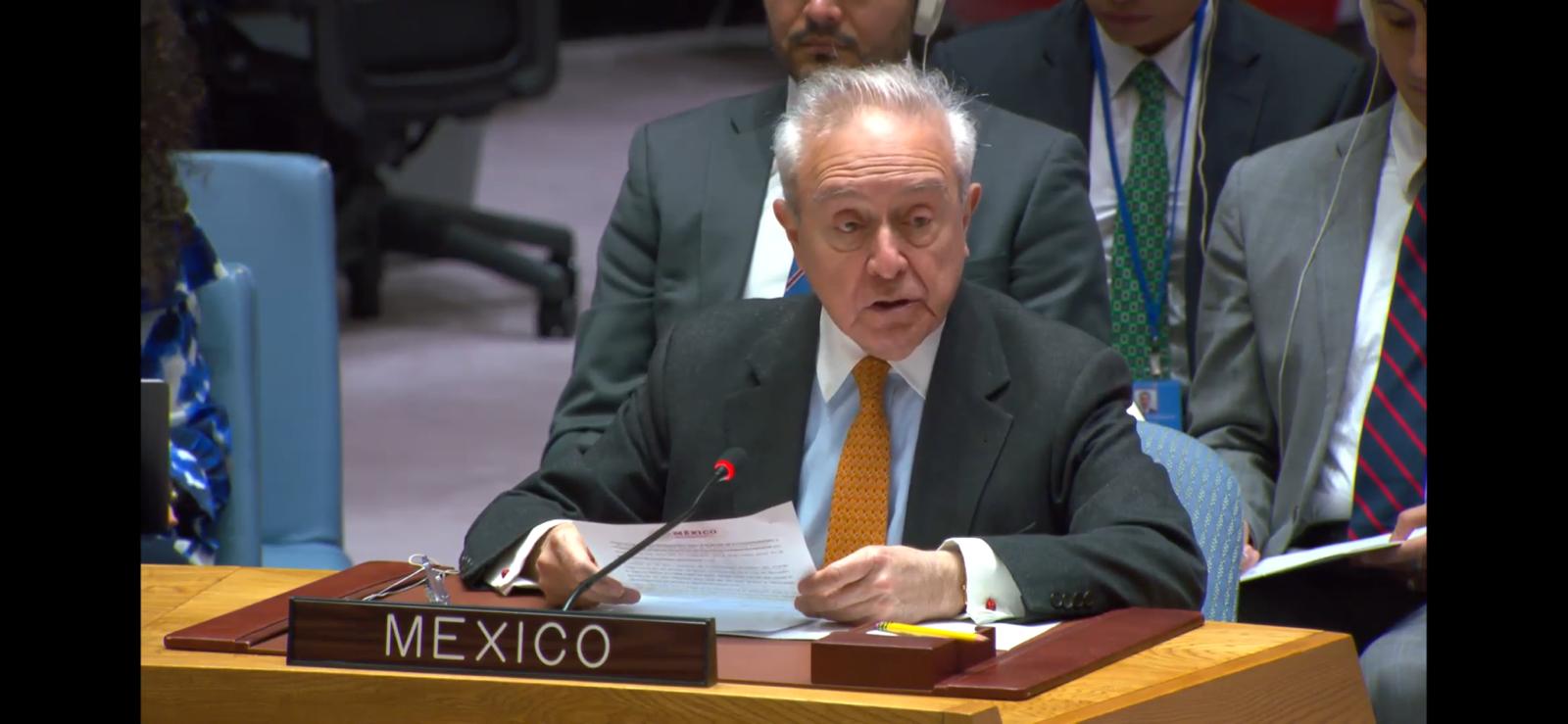 México reafirma apoyo a Palestina para ser miembro de pleno derecho de la ONU
