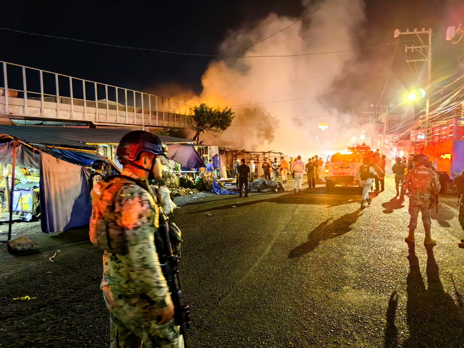 Se registra incendio en Mercado Central de Acapulco