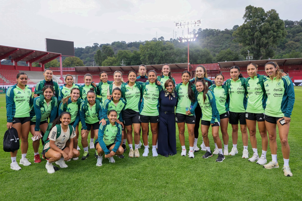 Selección de México Femenil reconoce la cancha del estadio Tlahuicole