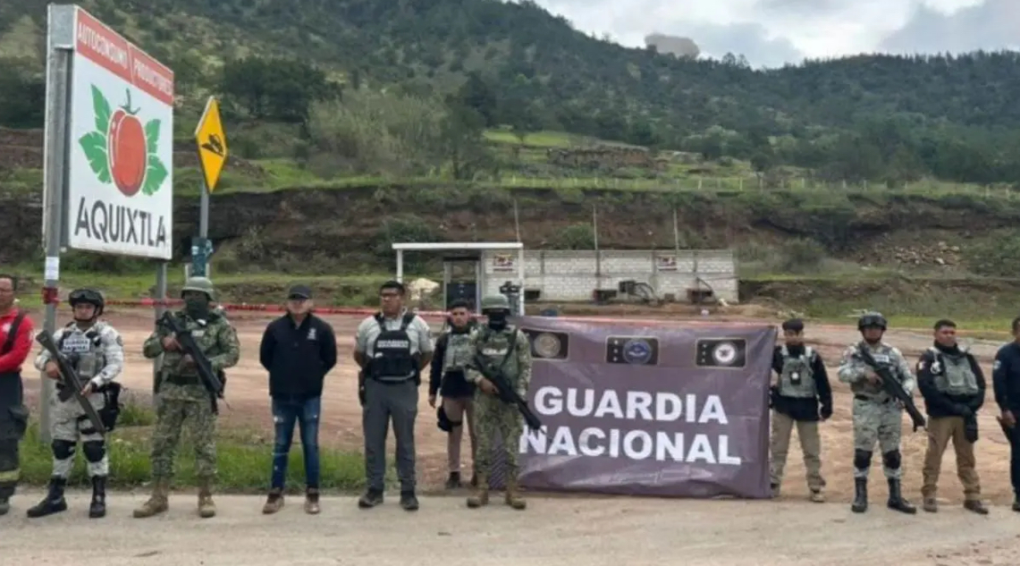 Guardia Nacional asegura falsa gasolinera en Aquixtla 