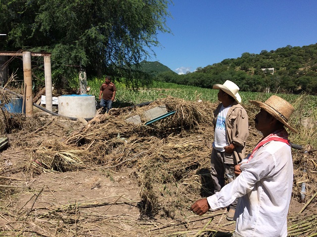 Sin atender Dependencias del estado daños por Franklin en Tehuitzingo 