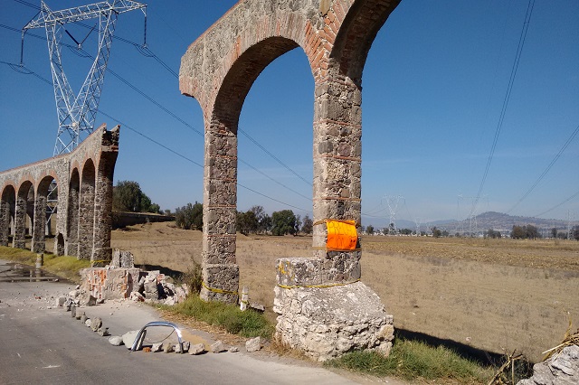 Acueducto dañado del siglo XIX es olvidado en Temaxcalac