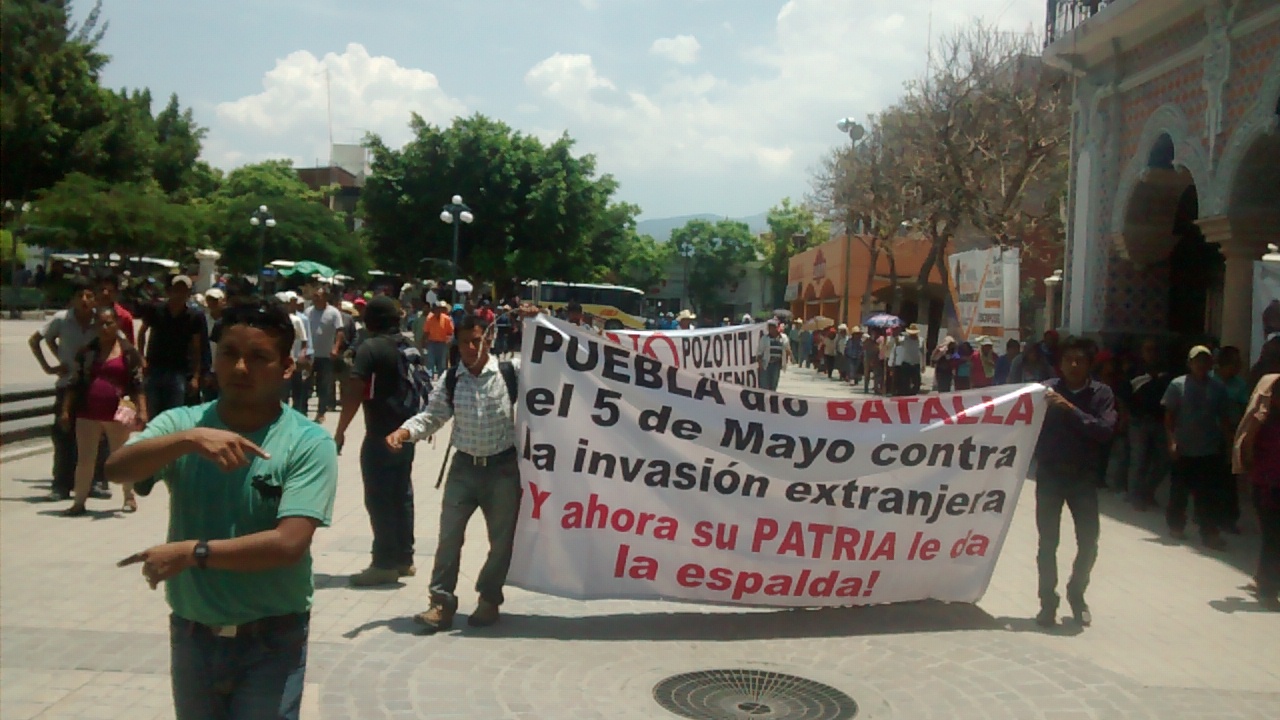 Protestan en Tehuacán contra hidroeléctrica en Coyolapa