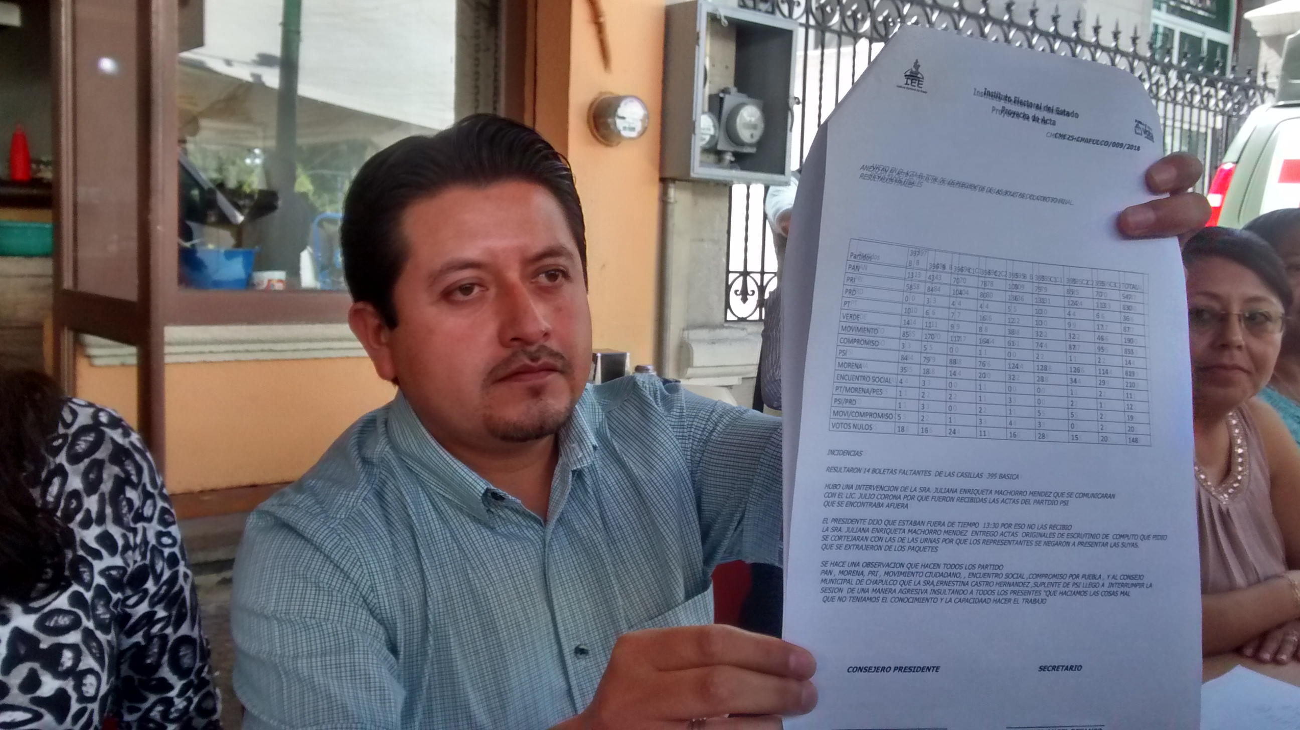 PSI impugna elección en Chapulco al perder por 14 votos