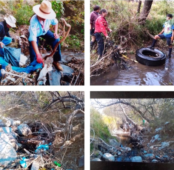 Ciudadanos organizados limpiaron 4 km de río Acotzala