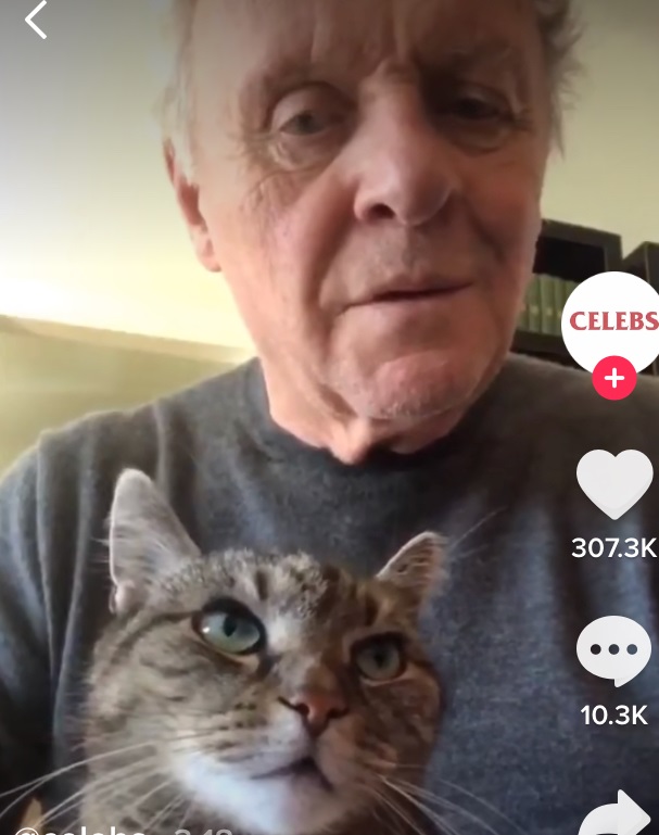 Debuta en Tik Tok Anthony Hopkins y sorprende a seguidores