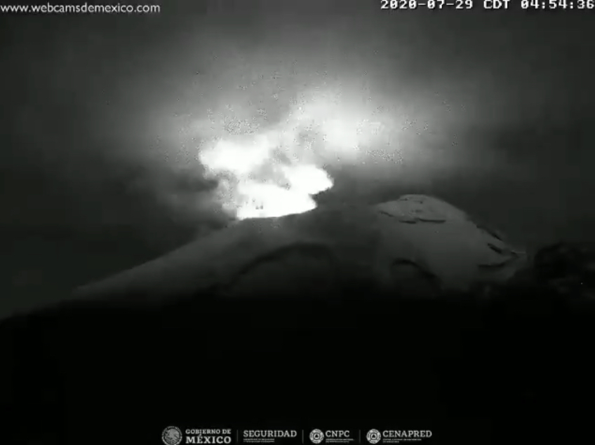 Popocatépetl registro 3 explosiones en las últimas 24 horas